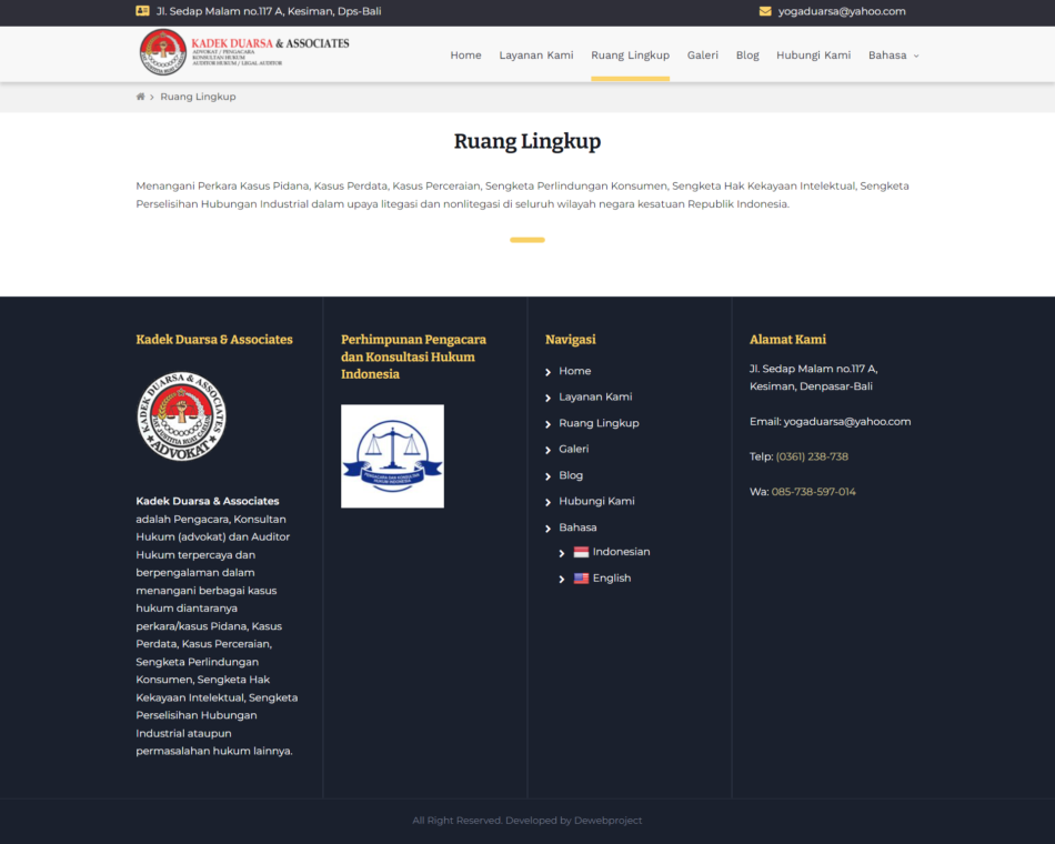 Ruang lingkup